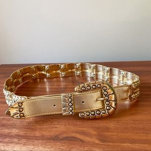 Vintage Women’s Size Medium Captiva Gold Leather Belt